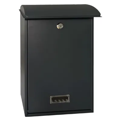 CASSETTA POSTALE 'LILLA' cm 27 x 12 x h 40,5 - grigio acciaio