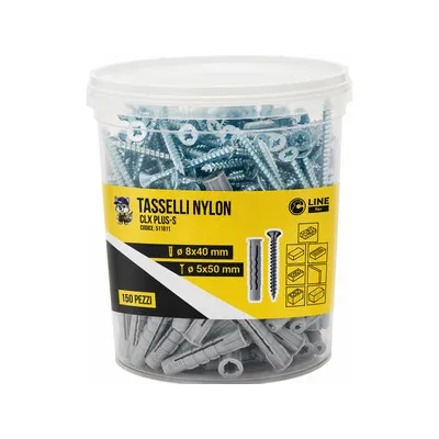 C BARATTOLO 150 TASSELLI NYLON CLX PLUS-S 8X40 C/V