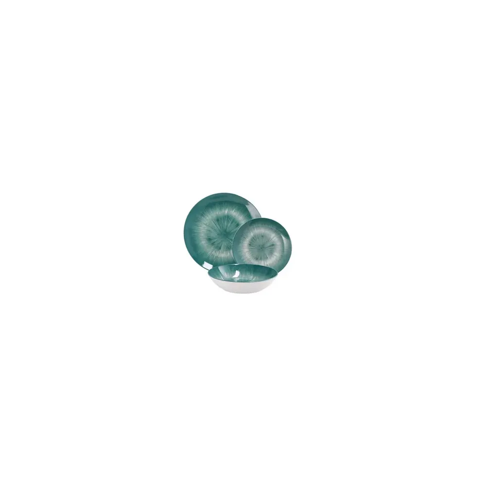 SERVIZIO PIATTI CERAM 18PZ VERDE (2,0 CF)