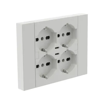 MULTIPRESA INCASSO QUADRA 4 P BIP.SCH + 2 USBC BCA