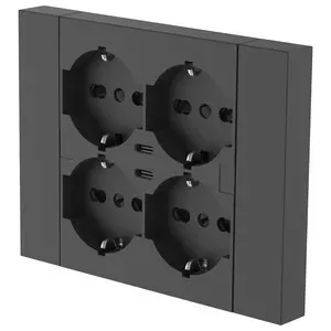 MULTIPRESA INCASSO QUADRA 4 P BIP.SCH + 2 USBC NER