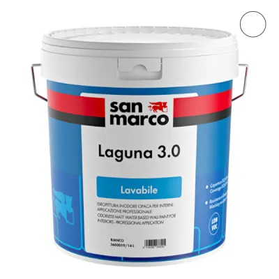 LAGUNA 3.0 Bianco Opaca Lavabile 4 L | Idropittura Interni San Marco