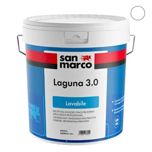 LAGUNA 3.0 Bianco Opaca Lavabile 4 L | Idropittura Interni San Marco