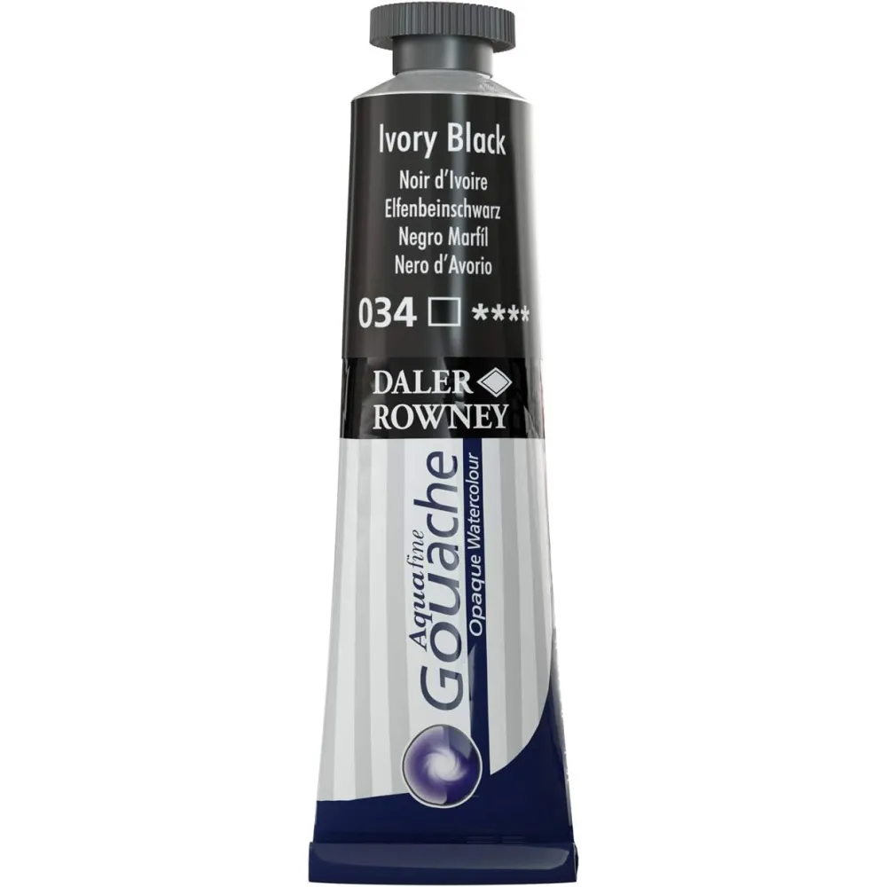 DAL AQUAFINE GOUACHE 15ML NERO AVORIO