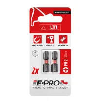 Inserti per Viti LTI E-PRO Torsion Impact PH1 x 25 mm - Cf. 2 pz