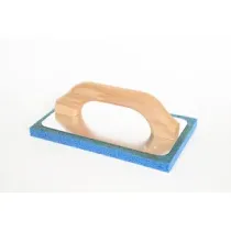 FRATTONE SPUGNA BLU C/MANICO LEGNO 140X220MM