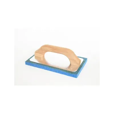 FRATTONE SPUGNA BLU C/MANICO LEGNO 140X220MM