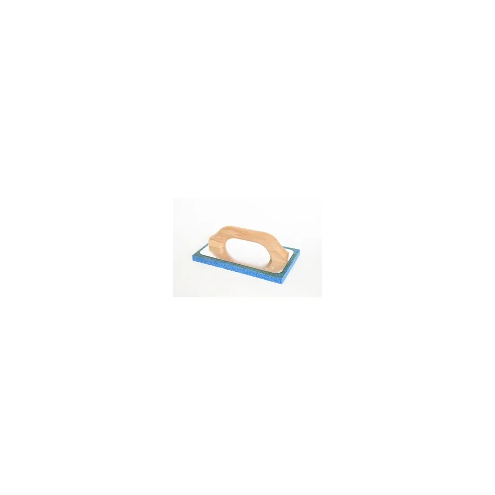 FRATTONE SPUGNA BLU C/MANICO LEGNO 140X220MM