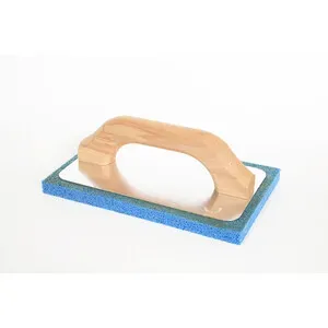 FRATTONE SPUGNA BLU C/MANICO LEGNO 140X220MM