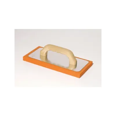 FRATTONE SPUGNA ARANCIO C/MANICO LEGNO 100X240 MM
