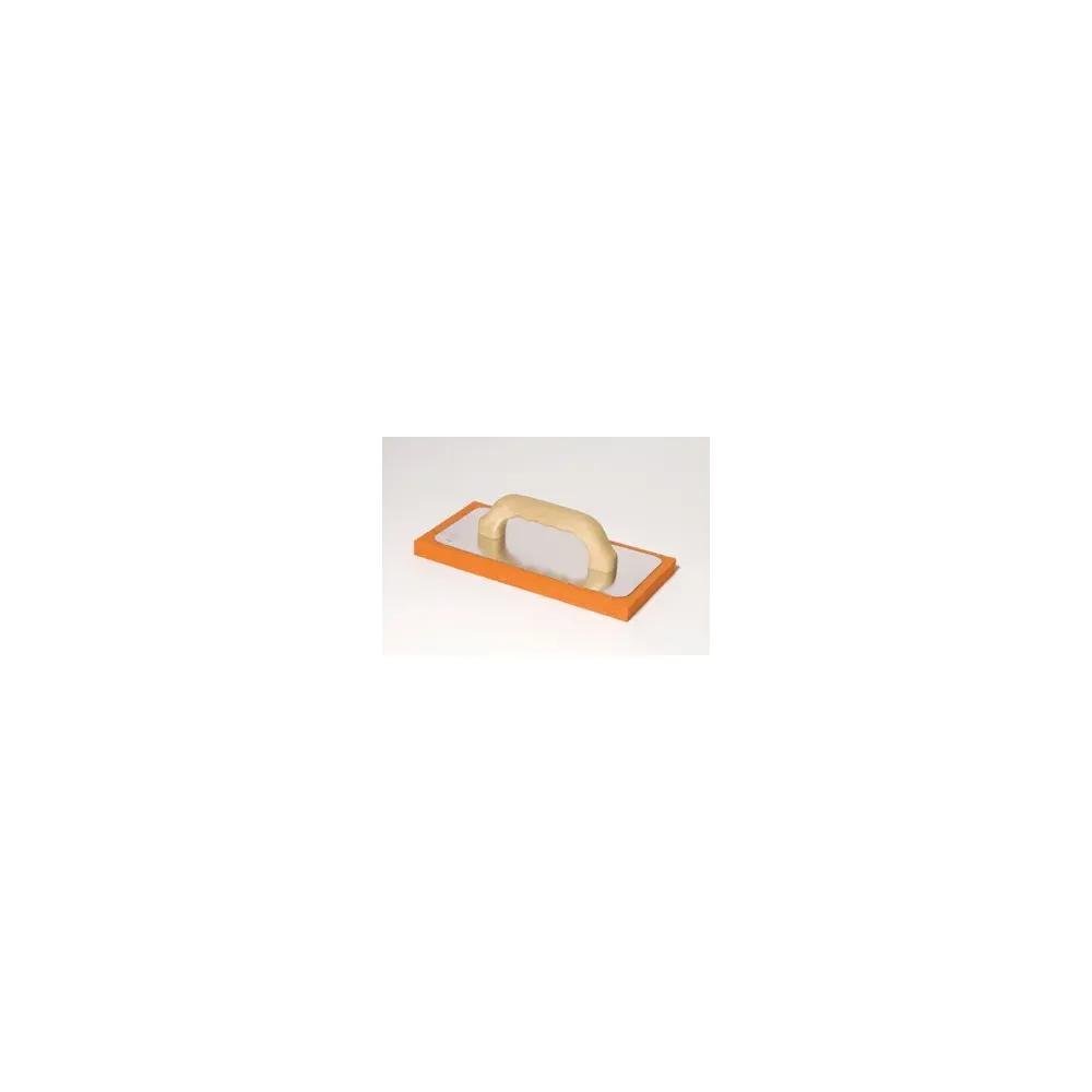 FRATTONE SPUGNA ARANCIO C/MANICO LEGNO 100X240 MM