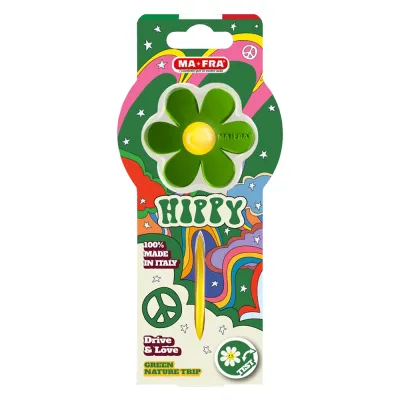 PROFUMATORE PER AUTO 'HIPPY' 'Nature Trip' verde - profumo fiorito