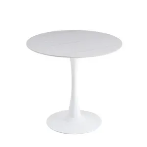 TAVOLO MIMOSA D  80 BIANCO/MARMO BIANCO