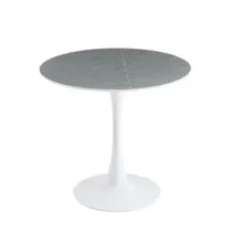 TAVOLO MIMOSA D  80 BIANCO/MARMO GRIGIO