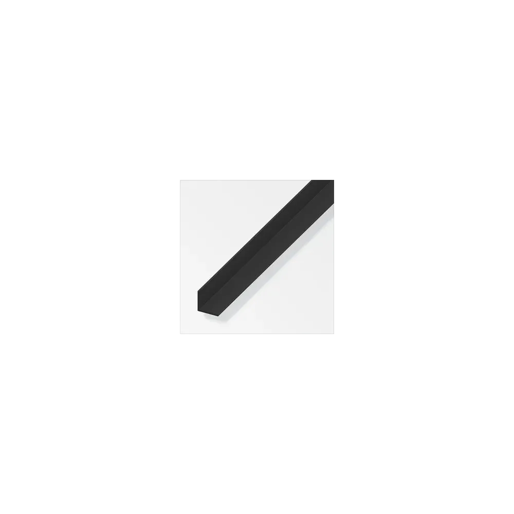 PROFILO PVC NERO H.200 CM ANGOLARE 15X15X1 MM (5,0 PZ)