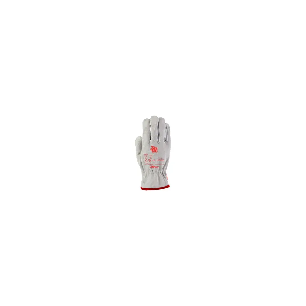 U-POWER GUANTI BRICK CROSTA BOVINO BIANCO  TG.  11 (12,0 PA)