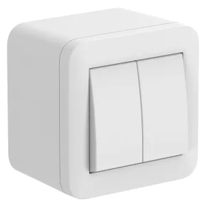 CONTENITORE 'FIXA' doppio deviatore 10A - col.bianco