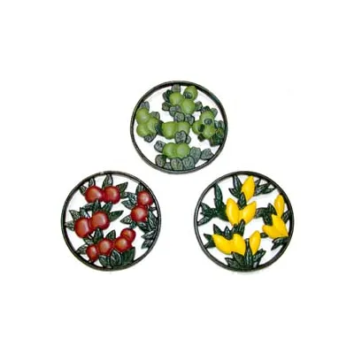 SOTTOPENTOLE TONDI IN GHISA DECORATI