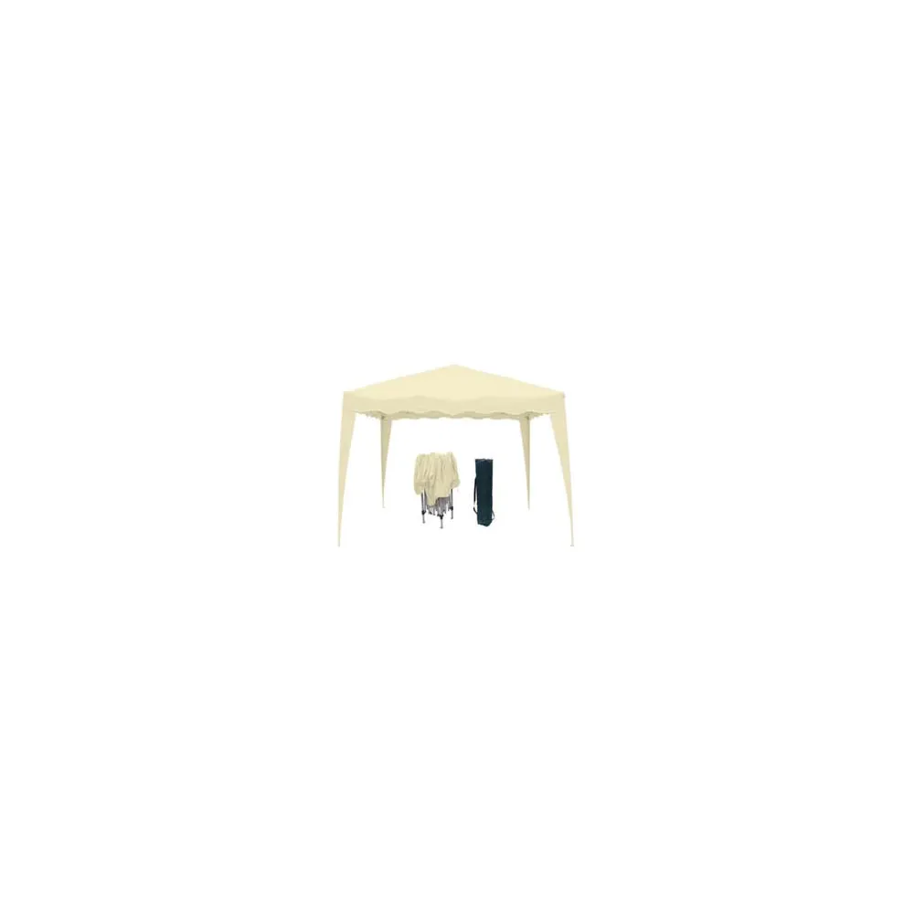 GAZEBO POLIESTERE RIPIEGABILE BIANCO NATURALE