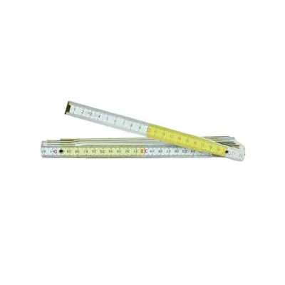 DOPPIOMETRO IN LEGNO BIANCO/GIALLO