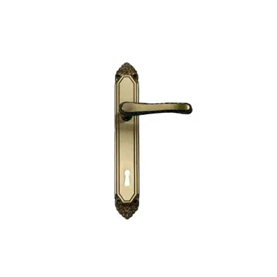 MANIGLIA LAVINIA CON PLACCA IN OTTONE