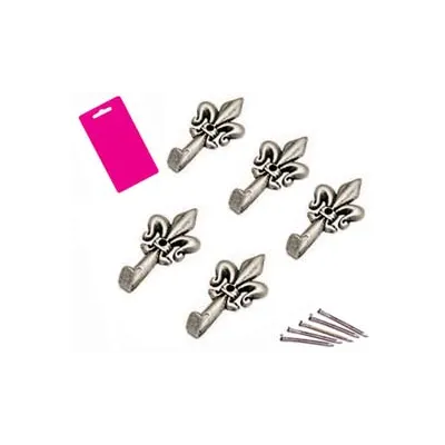 GANCI PER QUADRI GIGLIO ARGENTO MM.33 IN BLISTER