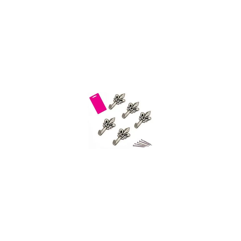 GANCI PER QUADRI GIGLIO ARGENTO MM.33 IN BLISTER