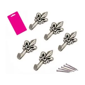 GANCI PER QUADRI GIGLIO ARGENTO MM.33 IN BLISTER