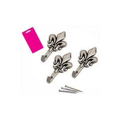 GANCI PER QUADRI GIGLIO ARGENTO MM.47 IN BLISTER