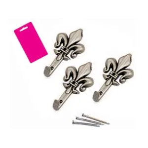 GANCI PER QUADRI GIGLIO ARGENTO MM.47 IN BLISTER