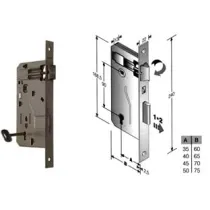 SERRATURA A BUSSOLA PATENT INFILARE BORDO QUADRO FERRO LUCIDO
