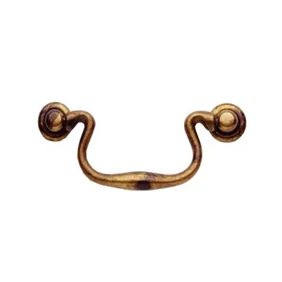 MANIGLIE PER MOBILI SNODATE MOD.03019 IN OTTONE ANTICATO