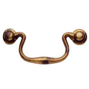 MANIGLIE PER MOBILI SNODATE MOD.03019 IN OTTONE ANTICATO