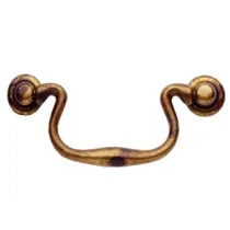 MANIGLIE PER MOBILI SNODATE MOD.03019 IN OTTONE ANTICATO