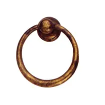 MANIGLIE PER MOBILI AD ANELLO SNODATE MOD.09202 IN OTTONE ANTICATO