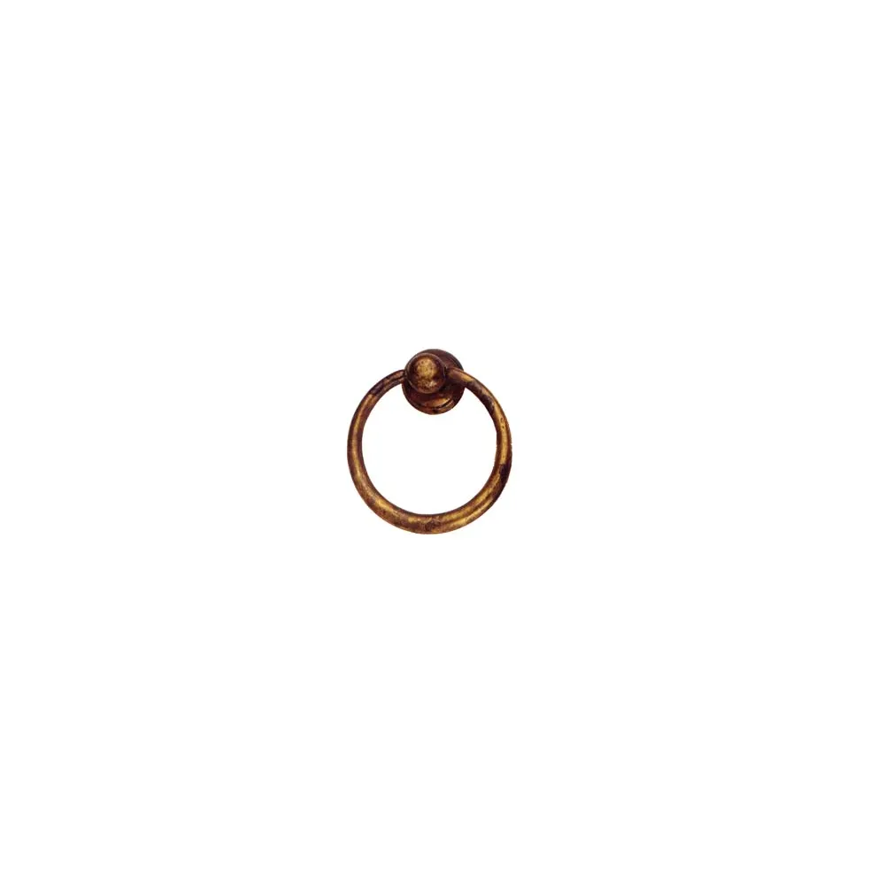 MANIGLIE PER MOBILI AD ANELLO SNODATE MOD.09202 IN OTTONE ANTICATO