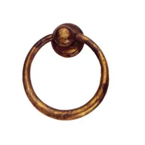 MANIGLIE PER MOBILI AD ANELLO SNODATE MOD.09202 IN OTTONE ANTICATO