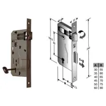 SERRATURA A BUSSOLA PATENT DA INFILARE BORDO QUADRO BRONZATO