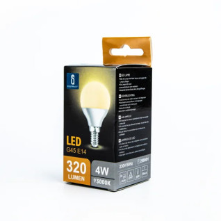 LED G45 E14 4W (4W, E14, 3000K)