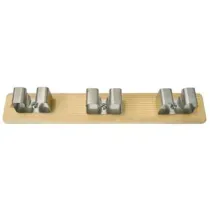 APPENDISCOPA LUX NOCE CON 3 GANCI ACCIAIO INOX