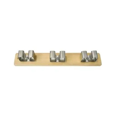 APPENDISCOPA LUX NOCE CON 3 GANCI ACCIAIO INOX