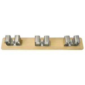 APPENDISCOPA LUX NOCE CON 3 GANCI ACCIAIO INOX