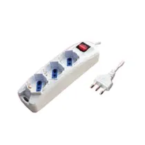 MULTIPRESA 3 POSTI CON SCHUKO E CON INTERRUTTORE
