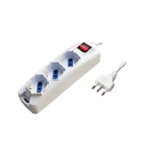 MULTIPRESA 3 POSTI CON SCHUKO E CON INTERRUTTORE