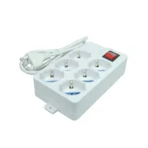MULTIPRESA 6 POSTI CON SCHUKO E CON INTERRUTTORE