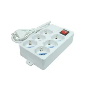 MULTIPRESA 6 POSTI CON SCHUKO E CON INTERRUTTORE