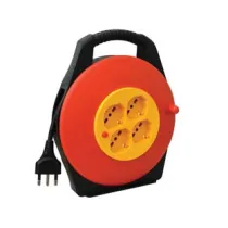 AVVOLGICAVO ELETTRICO 4 PRESE SCHUKO BIPASSO MT.10
