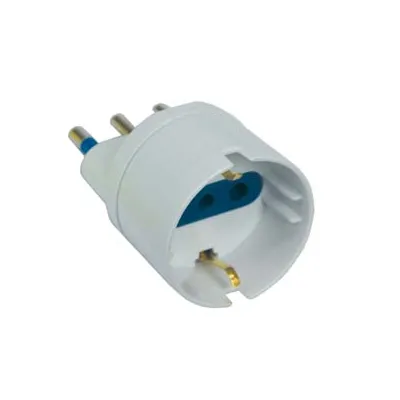 ADATTATORE 2P+T CON PRESA SCHUKO BIANCA