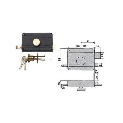SERRATURE APPLICARE PER PORTE IN LEGNO POMOLO INTERNO CATEN.SCR. 270CS
