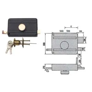 SERRATURE APPLICARE PER PORTE IN LEGNO POMOLO INTERNO CATEN.SCR. 270CS